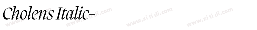 Cholens Italic字体转换